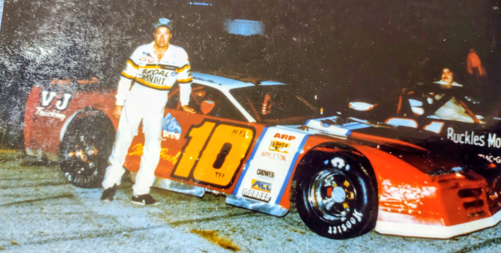 Harry Gant on the front stretch during driver introduction @ Columbus motor speedway