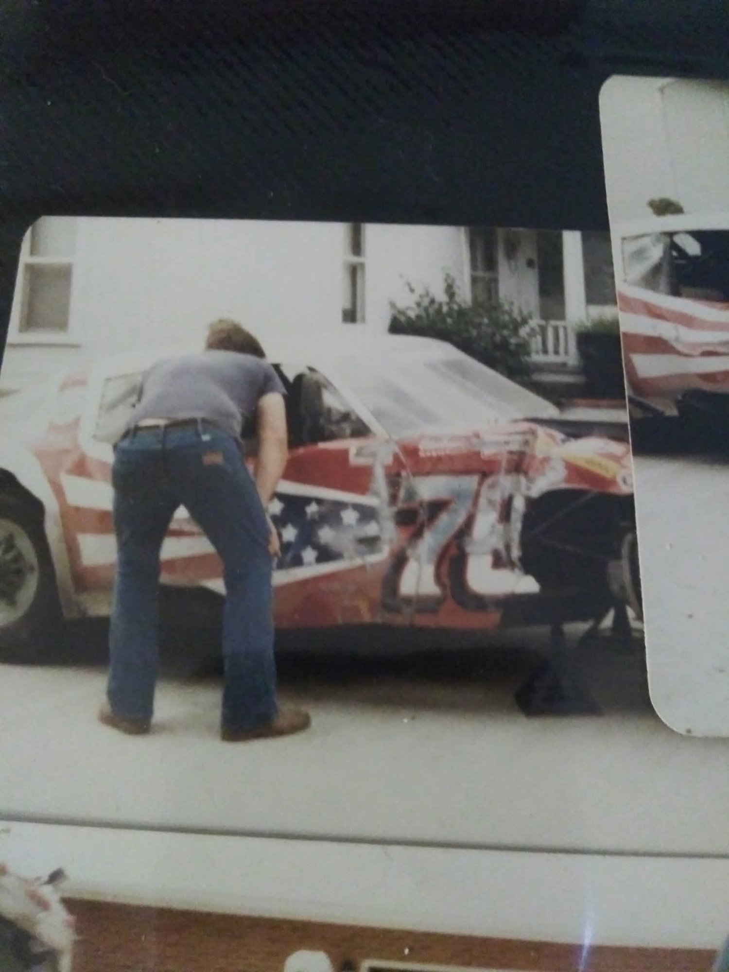 After a rough night at Toledo speedway Dennis is surveying the damage $$$$$