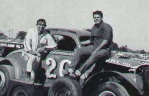 Wayne Watercutter and Denny Shatto at Eldora Speedway before heading into the track