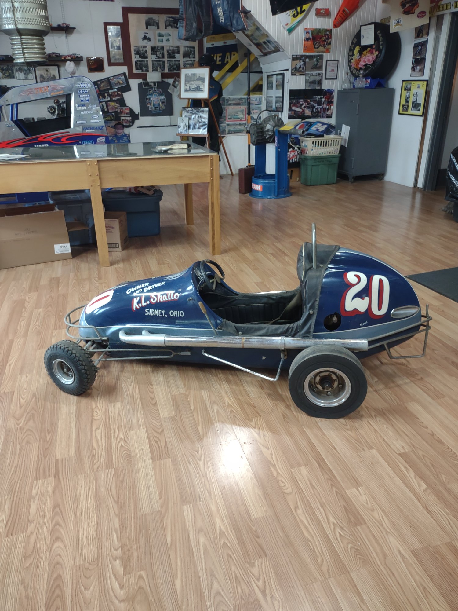 Kevin Shatto's quarter midget which is on display at Sham's D&R racing museum in Union City, Ohio
